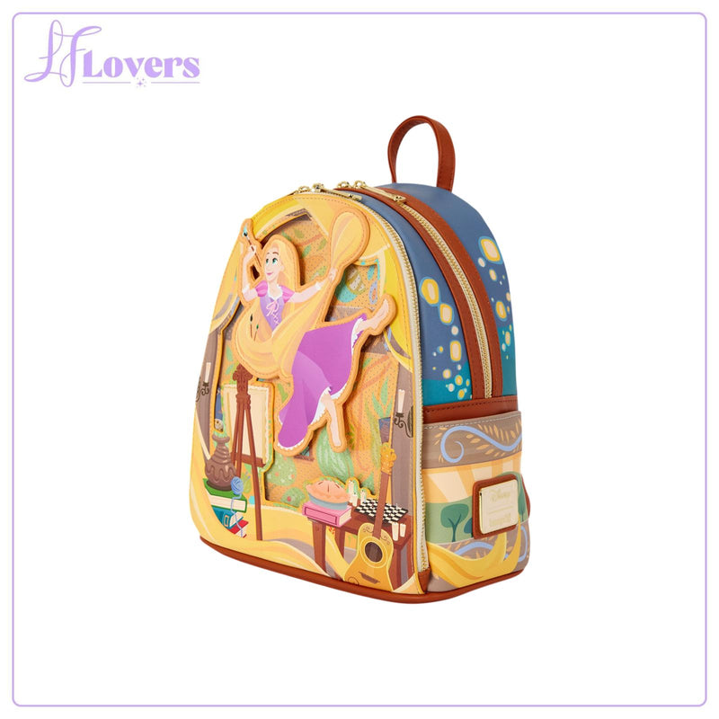 Load image into Gallery viewer, Loungefly Disney Tangled Rapunzel Painting Mini Backpack - Preorder
