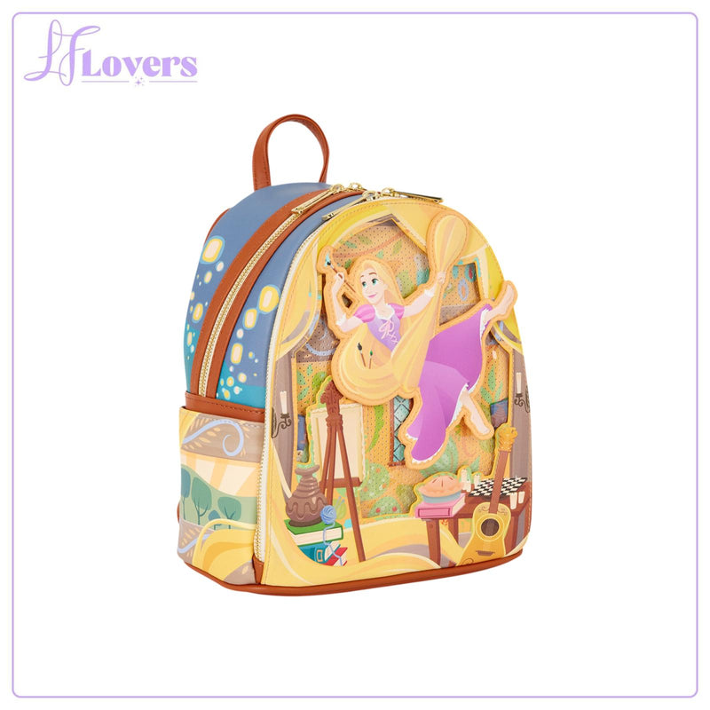 Load image into Gallery viewer, Loungefly Disney Tangled Rapunzel Painting Mini Backpack - Preorder
