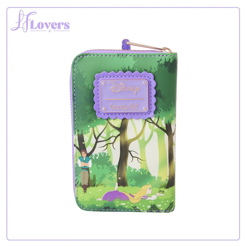 Load image into Gallery viewer, Loungefly Disney Tangled Rapunzel Swinging From Tower Zip Around Wallet
