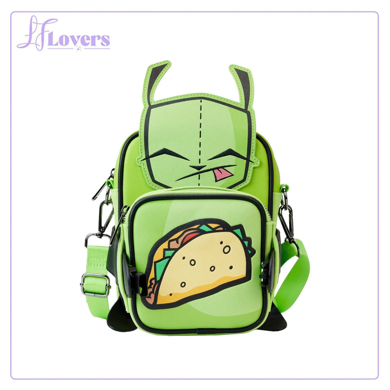 Load image into Gallery viewer, Loungefly Nickelodeon Invader Zim Gir Cosplay Crossbuddies Bag
