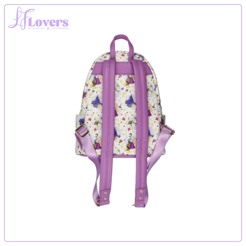 Load image into Gallery viewer, LF Lovers Exclusive - Loungefly Disney Tangled AOP Mini Backpack - LF Lovers
