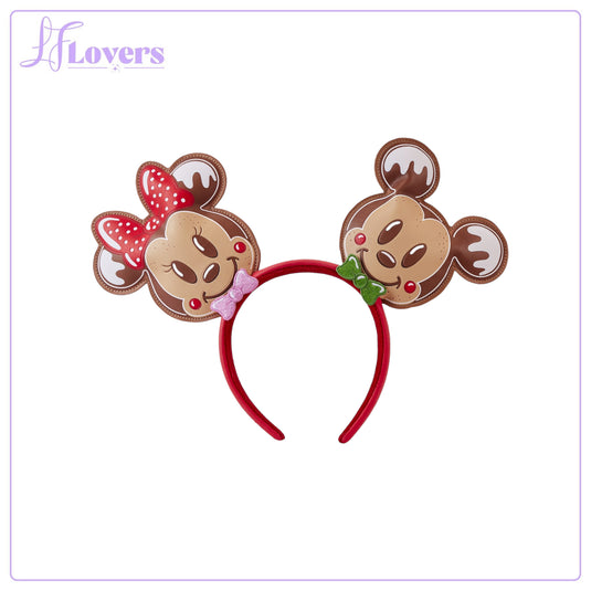 Loungefly Disney Mickey and Friends Gingerbread Cookie AOP Ear Holder Mini Backpack