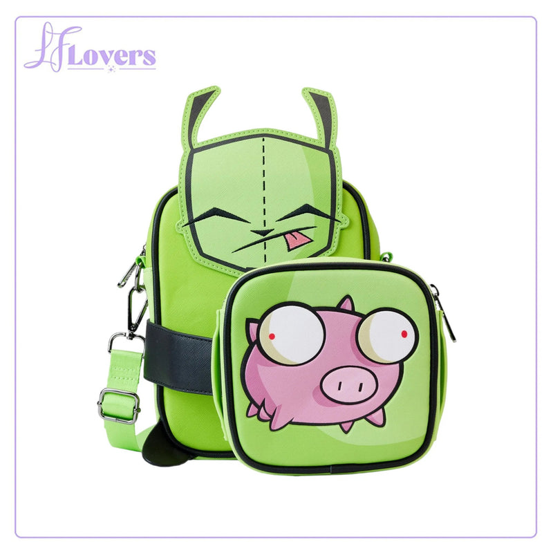 Load image into Gallery viewer, Loungefly Nickelodeon Invader Zim Gir Cosplay Crossbuddies Bag
