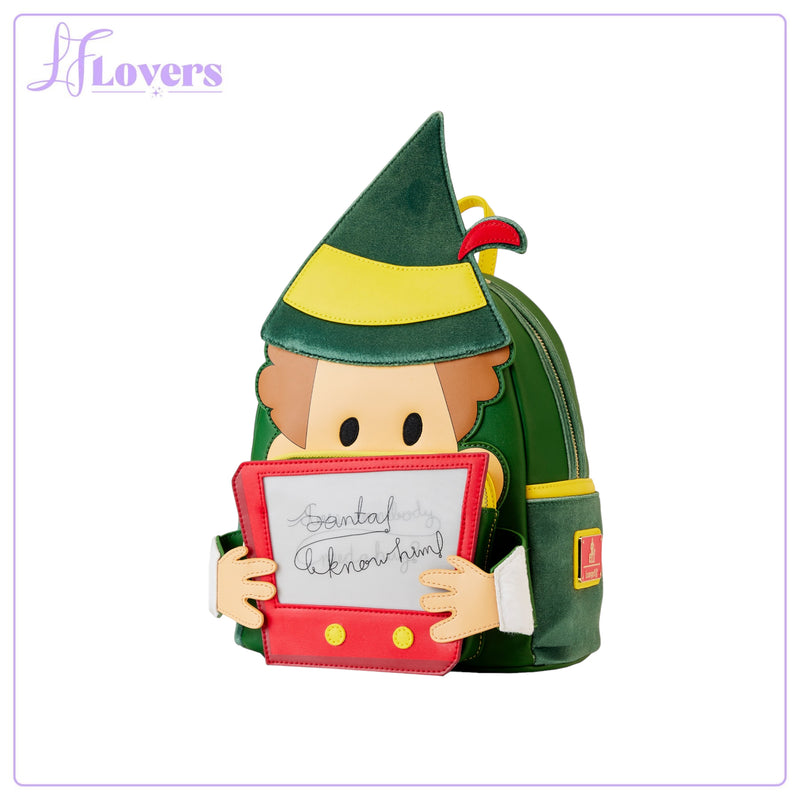 Load image into Gallery viewer, Loungefly Warner Brother Elf 20th Anniversary Cosplay Mini Backpack
