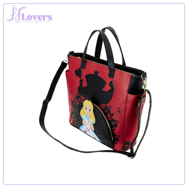 Load image into Gallery viewer, Loungefly Disney Alice in Wonderland Villains Convertible Crossbody
