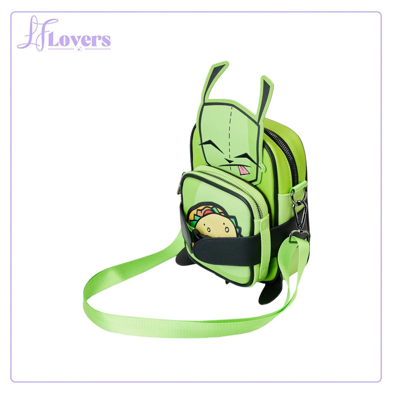 Load image into Gallery viewer, Loungefly Nickelodeon Invader Zim Gir Cosplay Crossbuddies Bag
