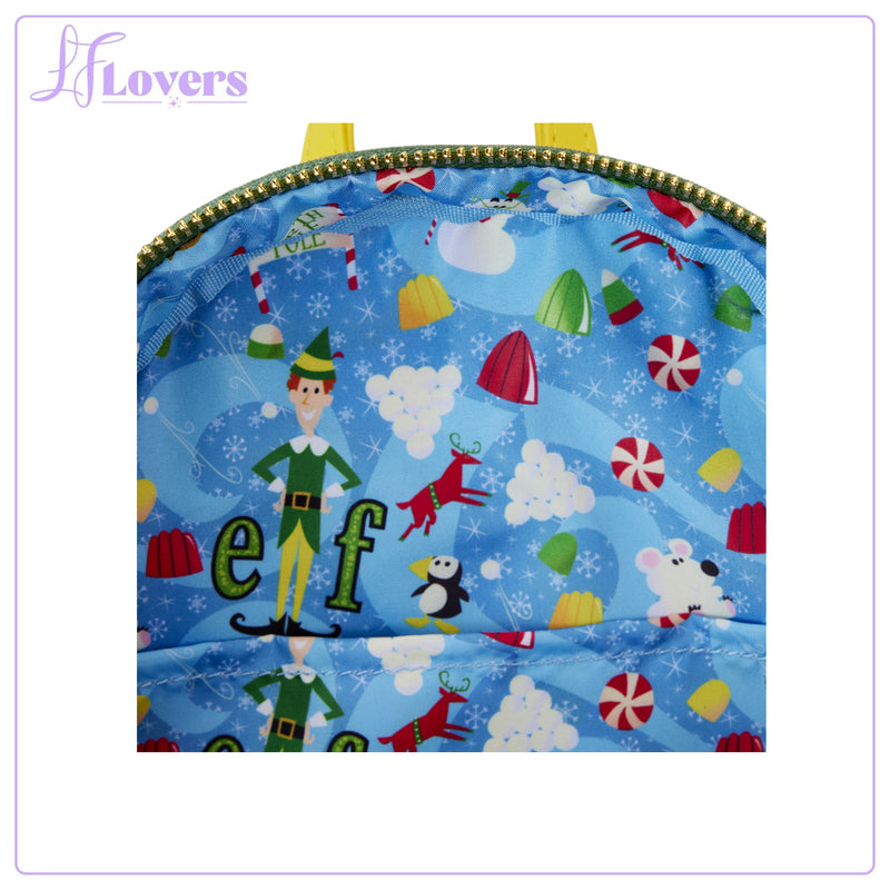 Load image into Gallery viewer, Loungefly Warner Brother Elf 20th Anniversary Cosplay Mini Backpack
