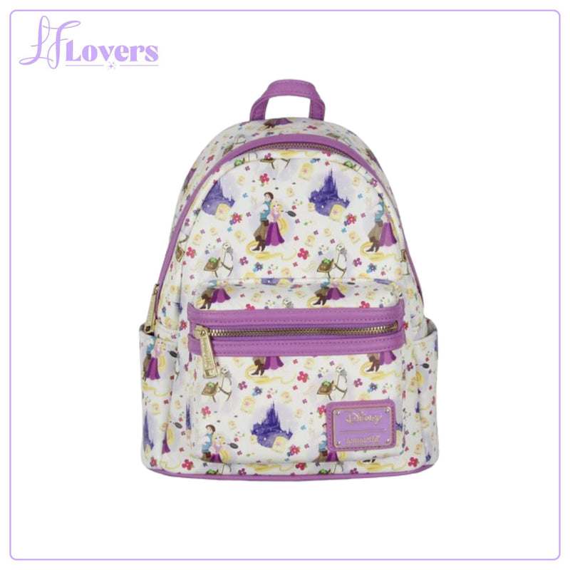 Load image into Gallery viewer, LF Lovers Exclusive - Loungefly Disney Tangled AOP Mini Backpack - LF Lovers
