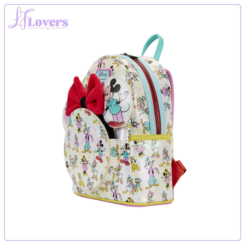 Load image into Gallery viewer, Loungefly Disney D100 AOP Ear Holder Mini Backpack
