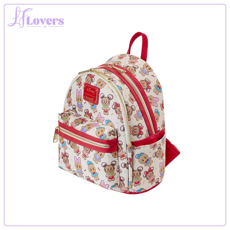Load image into Gallery viewer, Loungefly Disney Mickey and Friends Gingerbread Cookie AOP Ear Holder Mini Backpack - LF Lovers
