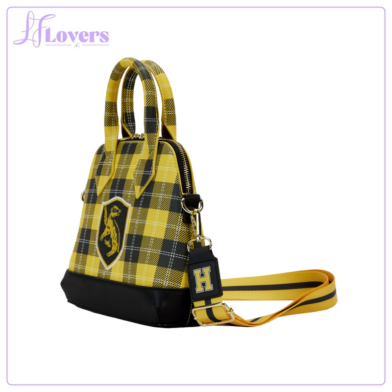 Load image into Gallery viewer, Loungefly Warner Brothers Harry Potter Hufflepuff Plaid Crossbody

