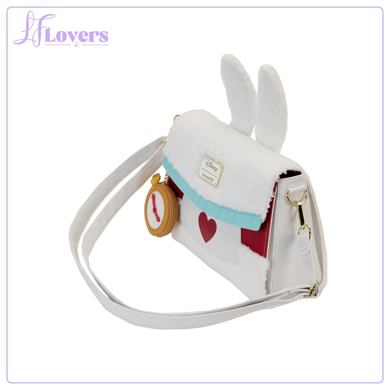 Load image into Gallery viewer, Loungefly Disney Alice in Wonderland White Rabbit Cosplay Crossbody
