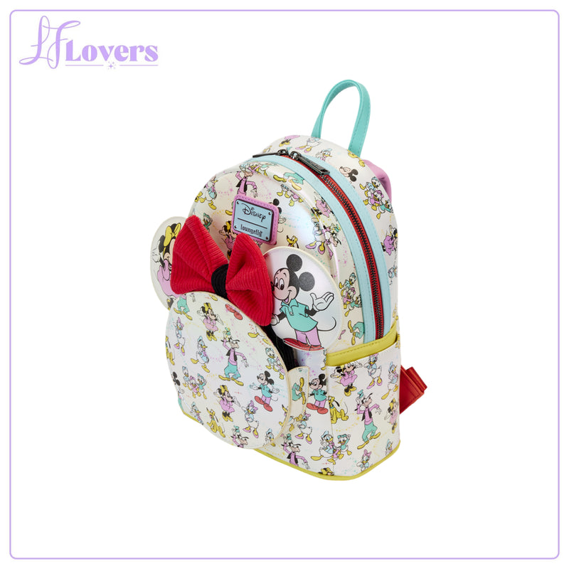 Load image into Gallery viewer, Loungefly Disney D100 AOP Ear Holder Mini Backpack
