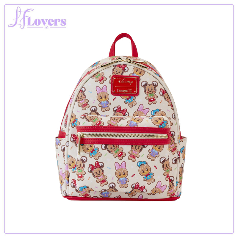 Load image into Gallery viewer, Loungefly Disney Mickey and Friends Gingerbread Cookie AOP Ear Holder Mini Backpack - LF Lovers
