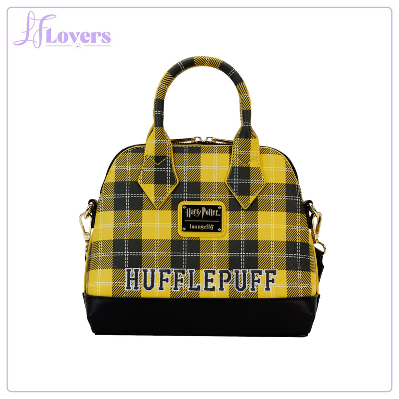 Load image into Gallery viewer, Loungefly Warner Brothers Harry Potter Hufflepuff Plaid Crossbody
