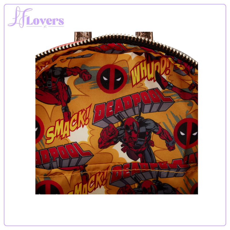 Load image into Gallery viewer, Loungefly Marvel Deadpool Metallic Collection Cosplay Mini Backpack - LF Lovers
