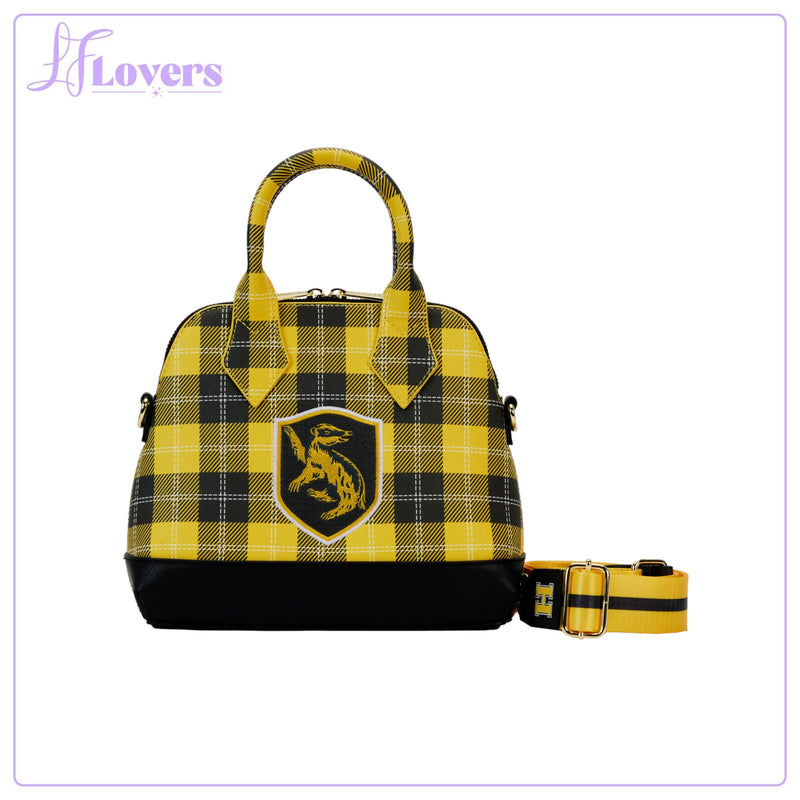 Load image into Gallery viewer, Loungefly Warner Brothers Harry Potter Hufflepuff Plaid Crossbody
