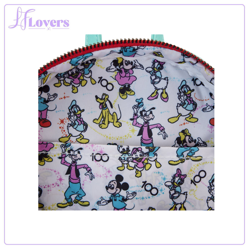 Load image into Gallery viewer, Loungefly Disney D100 AOP Ear Holder Mini Backpack
