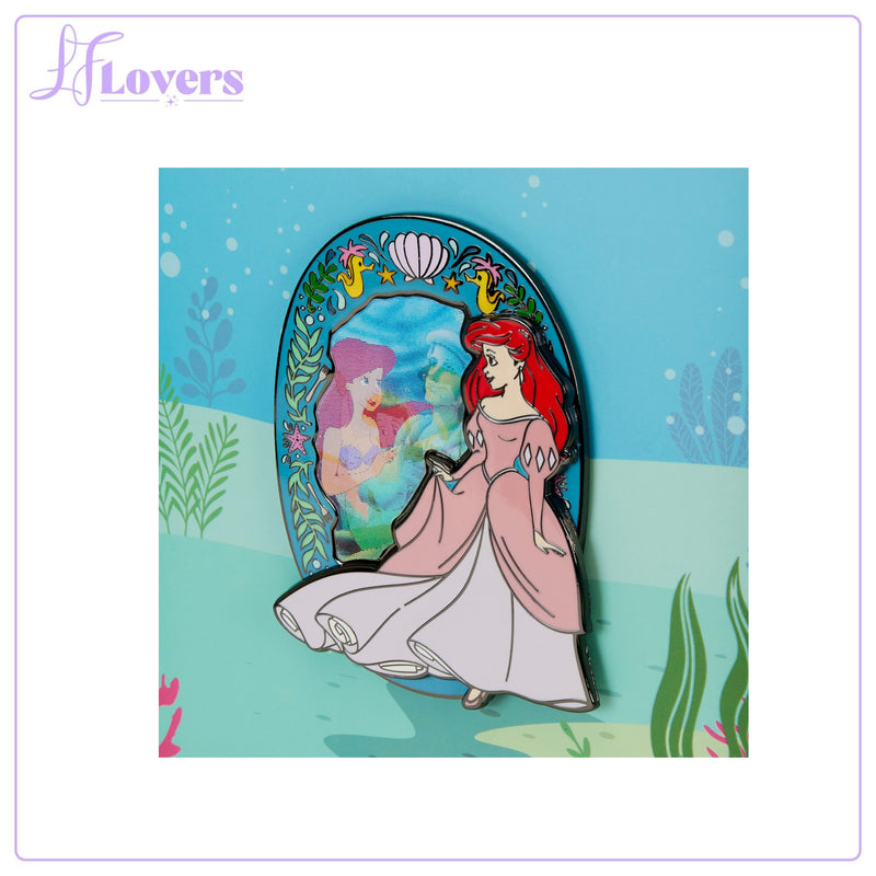 Load image into Gallery viewer, Loungefly Disney The Little Mermaid Princess Lenticular 3 Inch Pin
