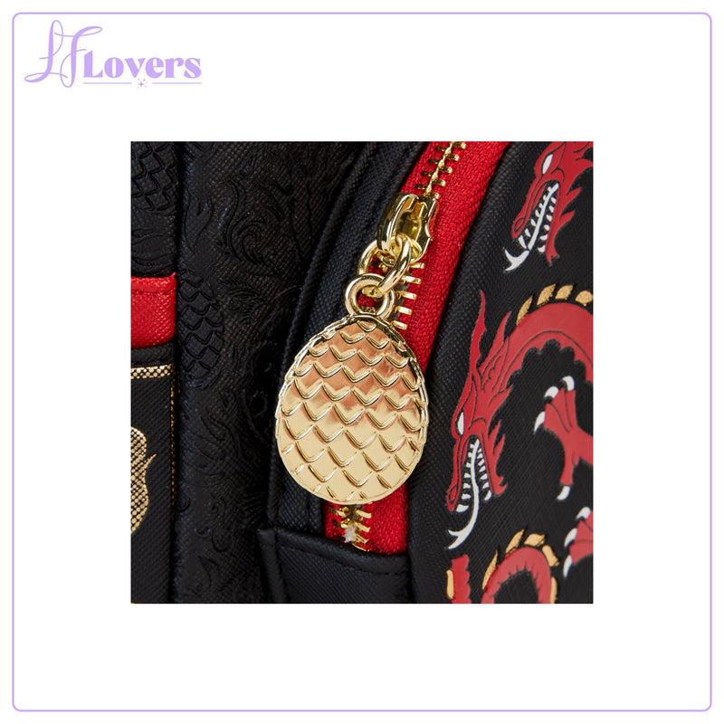 Load image into Gallery viewer, Loungefly HBO House of the Dragon Targaryen Mini Backpack
