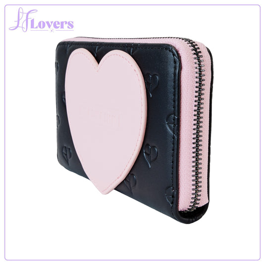 Loungefly BlackPink AOP Heart Zip Around Wallet - PRE ORDER