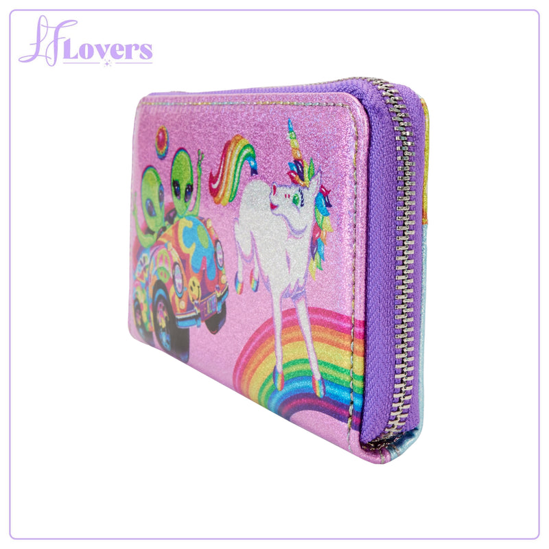 Load image into Gallery viewer, Loungefly Lisa Frank Colour Block Wallet - PRE ORDER
