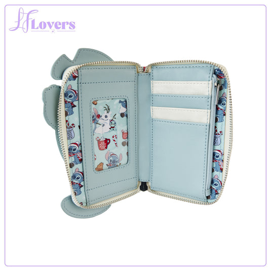 Loungefly Disney Stitch Holiday Cosplay Zip Around Wallet