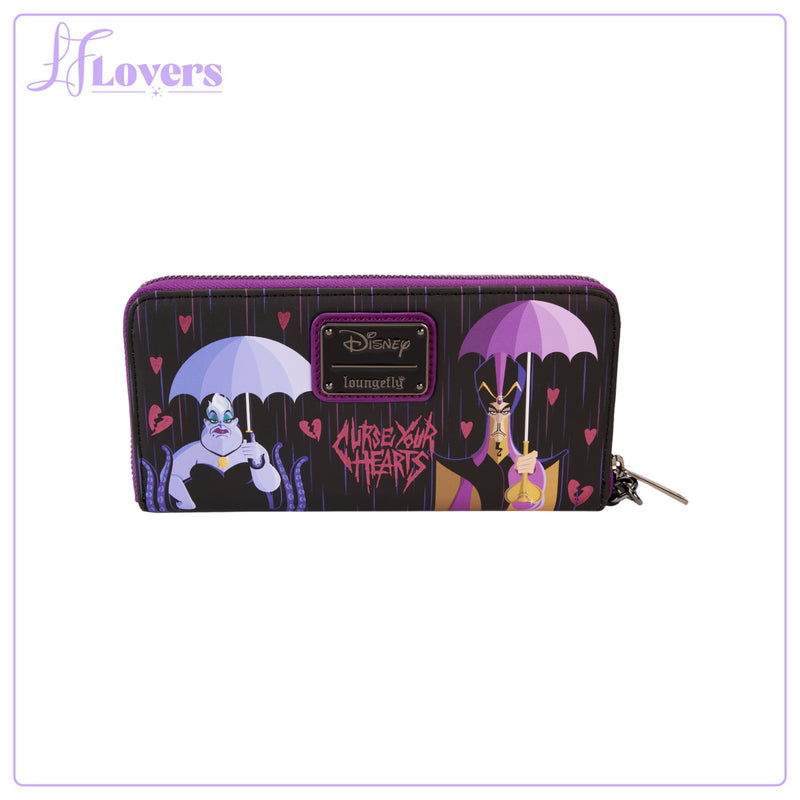 Load image into Gallery viewer, Loungefly Disney Villains Curse Your Hearts Zip Around Wristlet Wallet - LF Lovers
