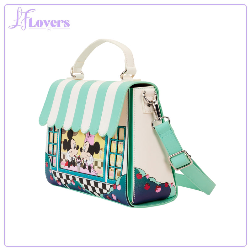 Load image into Gallery viewer, Loungefly Disney Mickey and Minnie Date Night Diner Crossbody - LF Lovers
