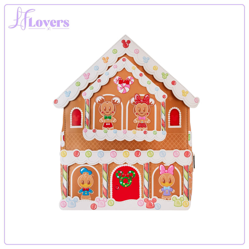 Load image into Gallery viewer, Loungefly Disney Mickey and Friends Gingerbread House Mini Backpack
