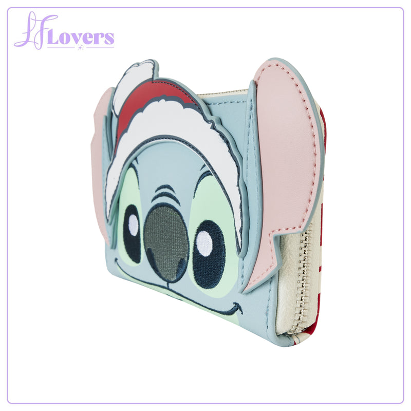 Load image into Gallery viewer, Loungefly Disney Stitch Holiday Cosplay Zip Around Wallet - LF Lovers
