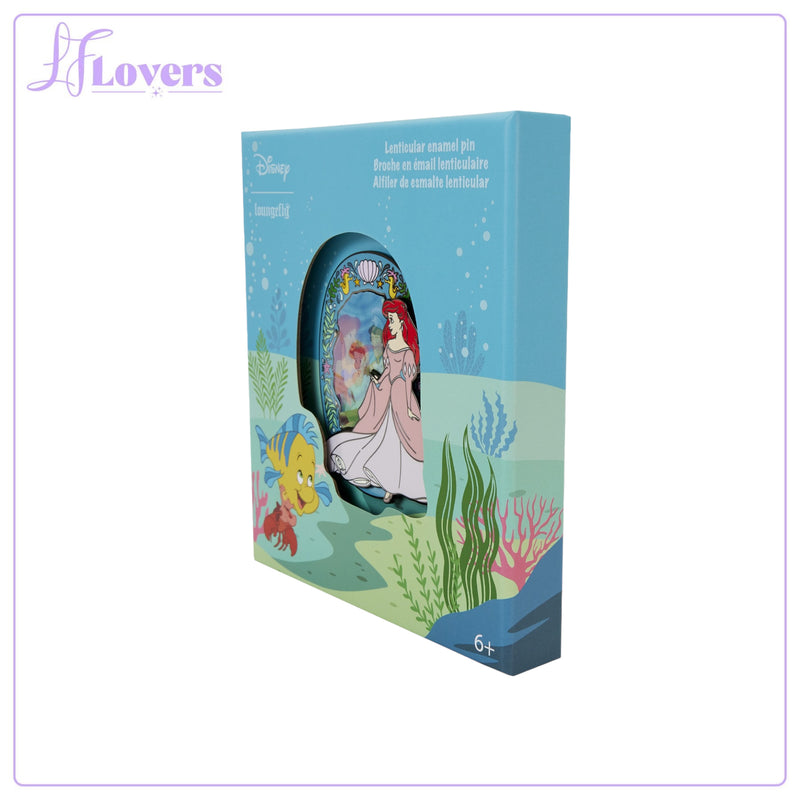 Load image into Gallery viewer, Loungefly Disney The Little Mermaid Princess Lenticular 3 Inch Pin
