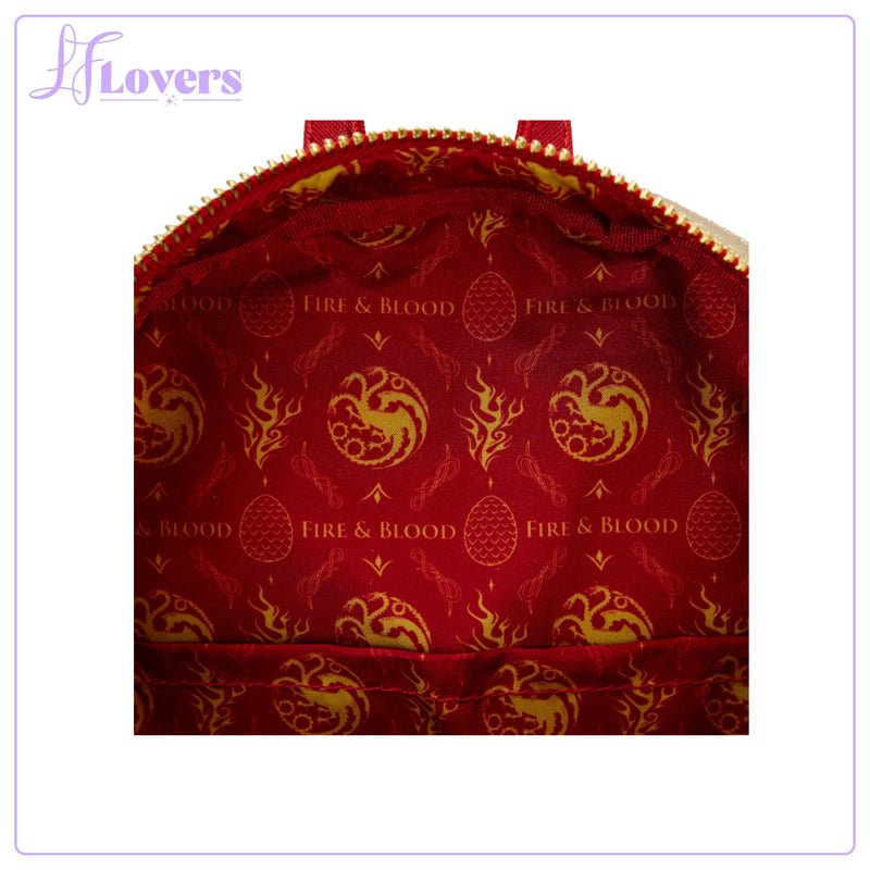 Load image into Gallery viewer, Loungefly HBO House of the Dragon Targaryen Mini Backpack
