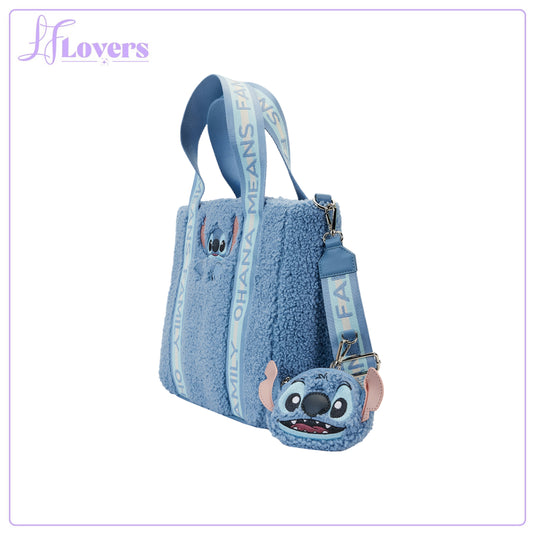 Loungefly Disney Stitch Plush Tote Bag with Coin Bag - LF Lovers