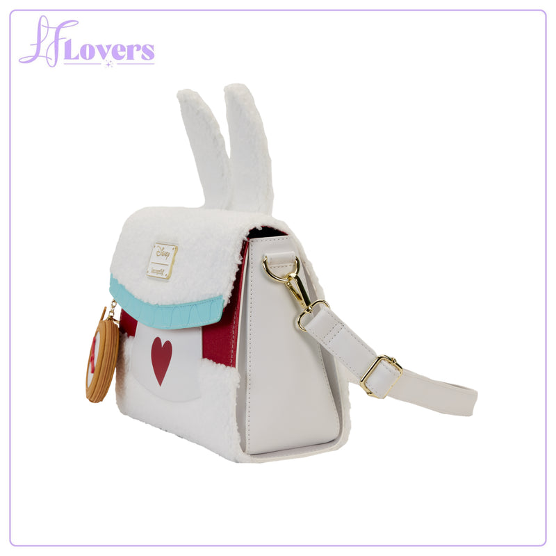 Load image into Gallery viewer, Loungefly Disney Alice in Wonderland White Rabbit Cosplay Crossbody
