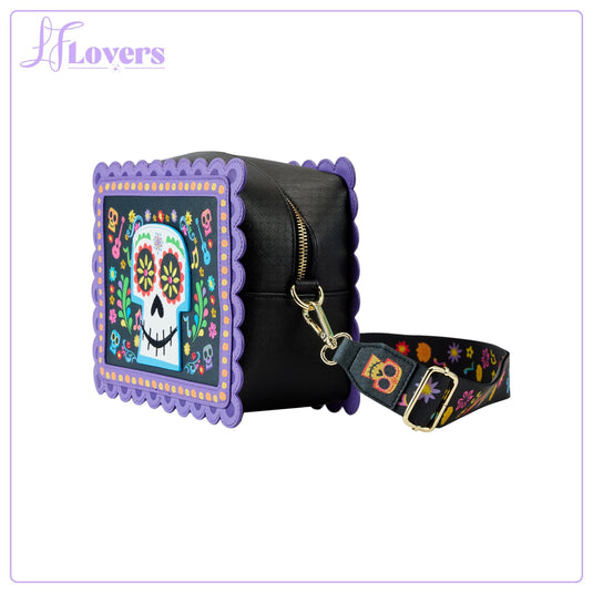 Loungefly Disney Pixar Coco Miguel Floral Skull Crossbody