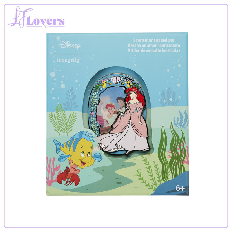 Load image into Gallery viewer, Loungefly Disney The Little Mermaid Princess Lenticular 3 Inch Pin

