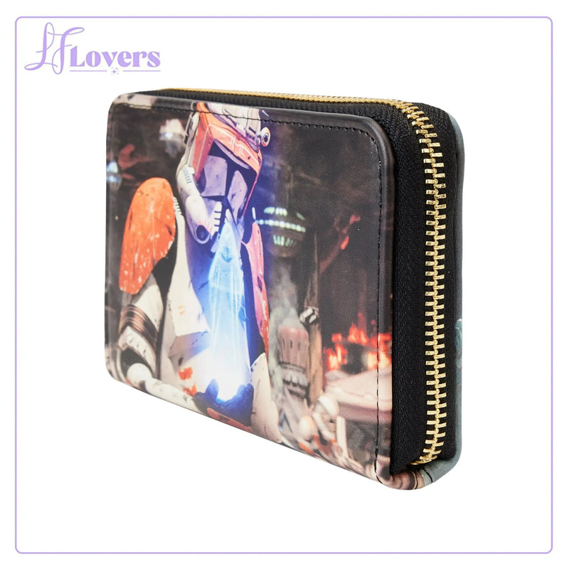 Load image into Gallery viewer, Loungefly Star Wars Episode Three Revenge of the Sith Scene Zip Around Wallet
