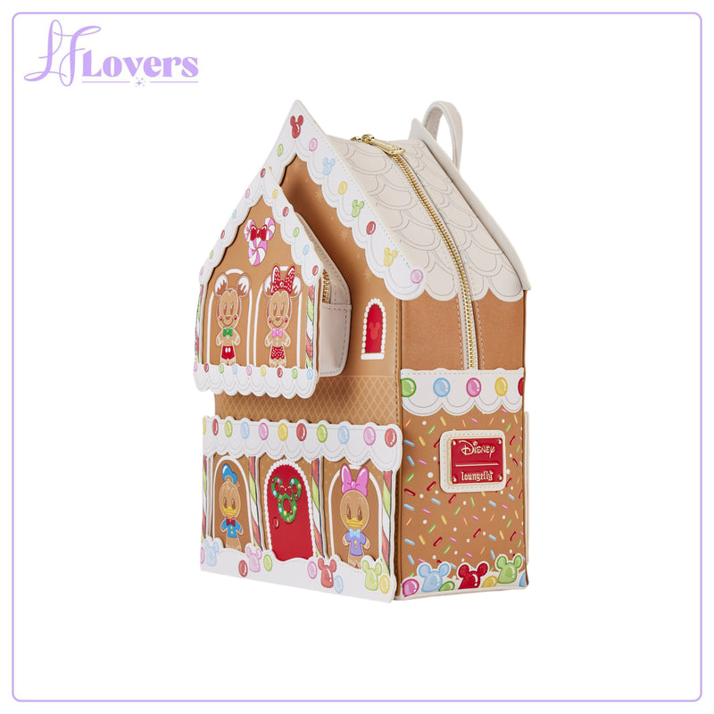 Load image into Gallery viewer, Loungefly Disney Mickey and Friends Gingerbread House Mini Backpack
