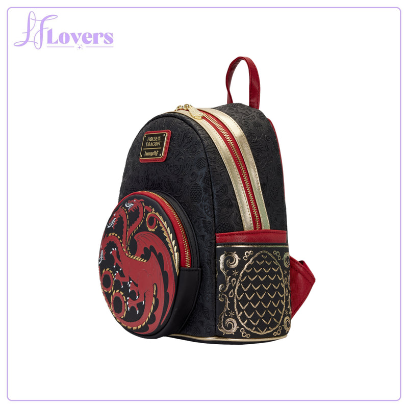 Load image into Gallery viewer, Loungefly HBO House of the Dragon Targaryen Mini Backpack
