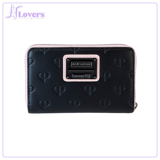 Loungefly BlackPink AOP Heart Zip Around Wallet - PRE ORDER