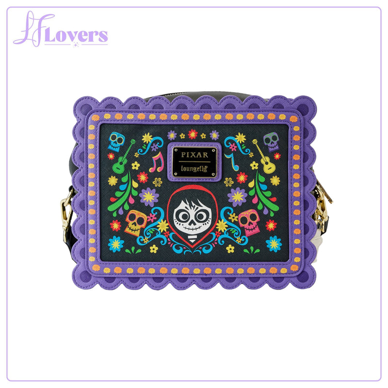 Load image into Gallery viewer, Loungefly Disney Pixar Coco Miguel Floral Skull Crossbody
