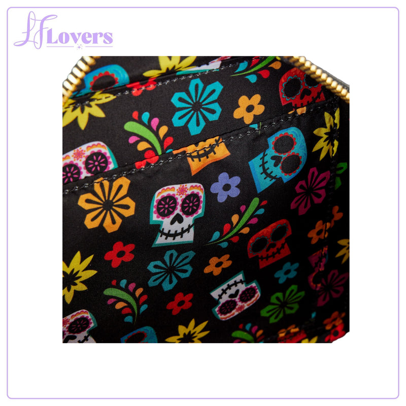 Load image into Gallery viewer, Loungefly Disney Pixar Coco Miguel Floral Skull Crossbody
