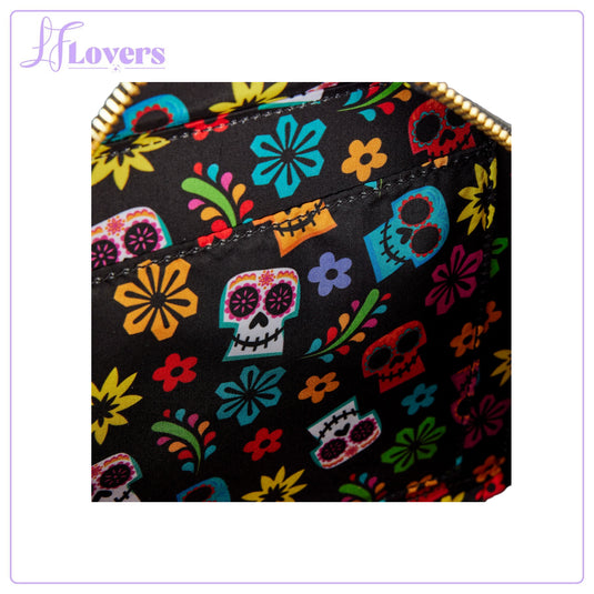 Loungefly Disney Pixar Coco Miguel Floral Skull Crossbody