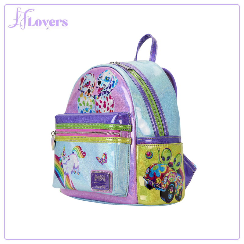 Load image into Gallery viewer, Loungefly Lisa Frank Colour Block Mini Backpack - LF Lovers
