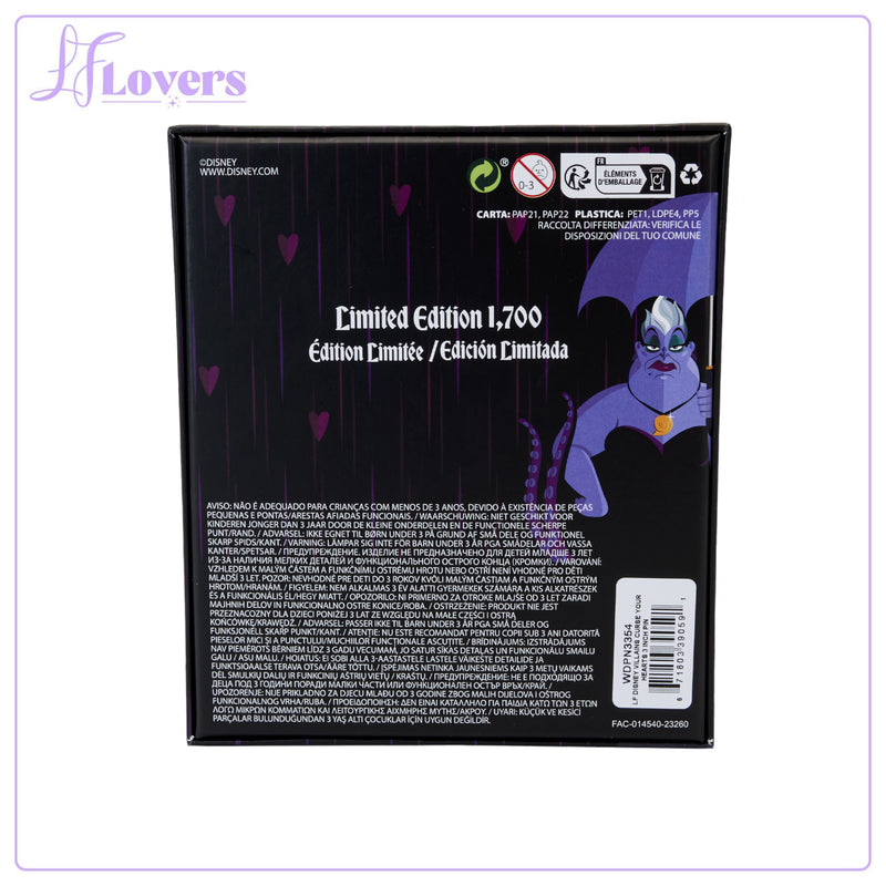 Load image into Gallery viewer, Loungefly Disney Villains Curse Your Hearts 3 Inch Pin - LF Lovers
