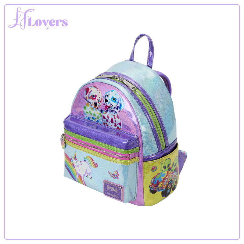 Load image into Gallery viewer, Loungefly Lisa Frank Colour Block Mini Backpack - LF Lovers
