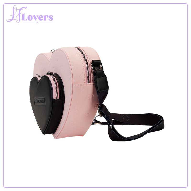 Load image into Gallery viewer, Loungefly BlackPink AOP Heart Crossbody
