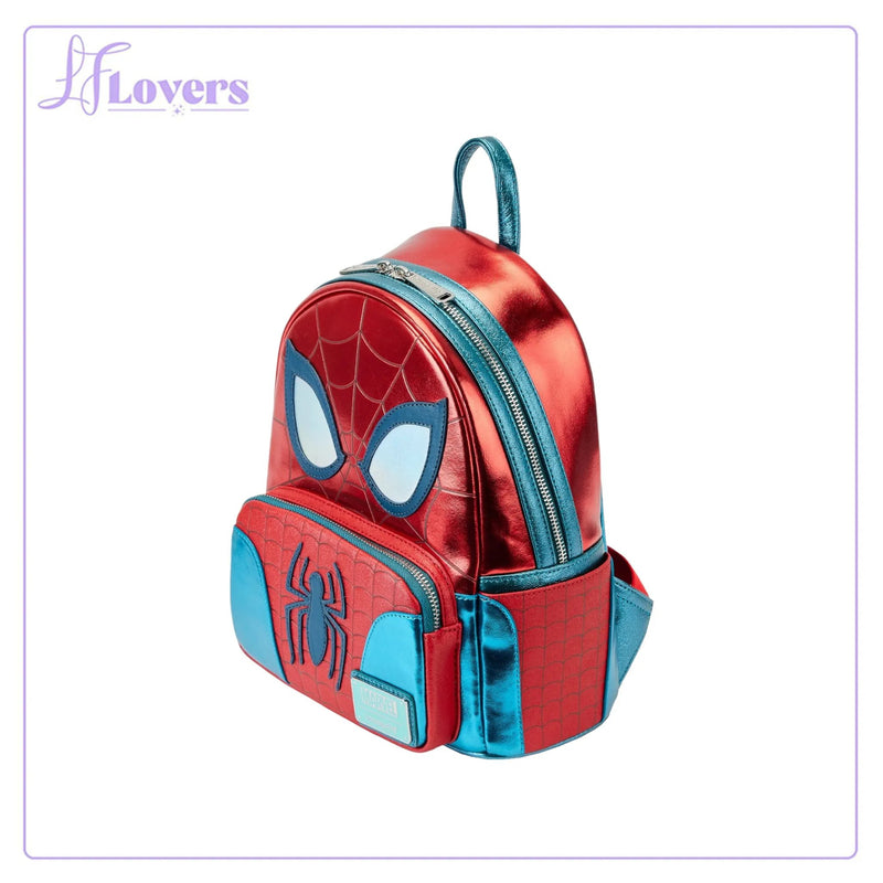 Load image into Gallery viewer, Loungefly Marvel Spiderman Shine Cosplay Mini Backpack
