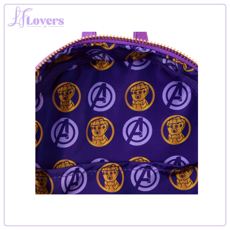 Load image into Gallery viewer, Loungefly Marvel Shine Thanos Gauntlet Mini Backpack
